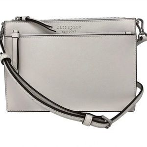Kate Spade White Double Zipper Crossbody bag